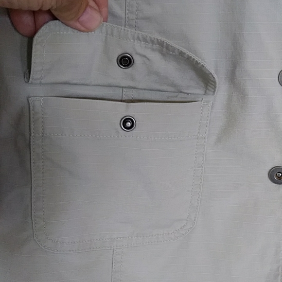 Columbia Sportswear Co. Snap Closure Jacket M Green Tan - Picture 4 of 16